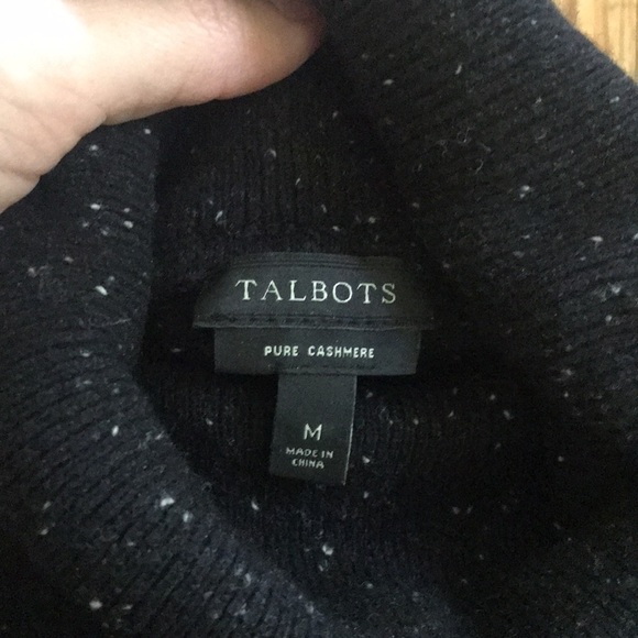 Talbots 100% cashmere speckled donegal turtleneck - Picture 2 of 5